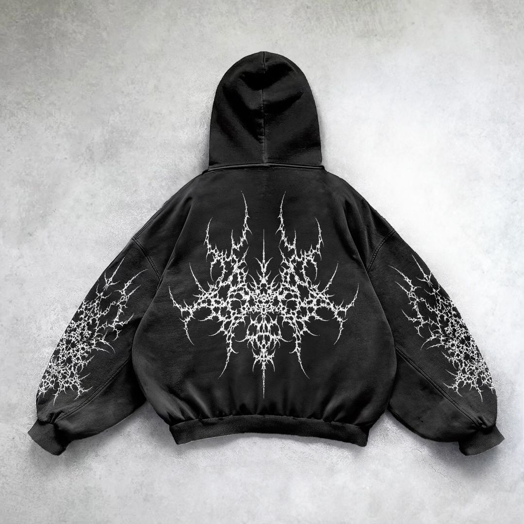 Oversized statement print hoodie